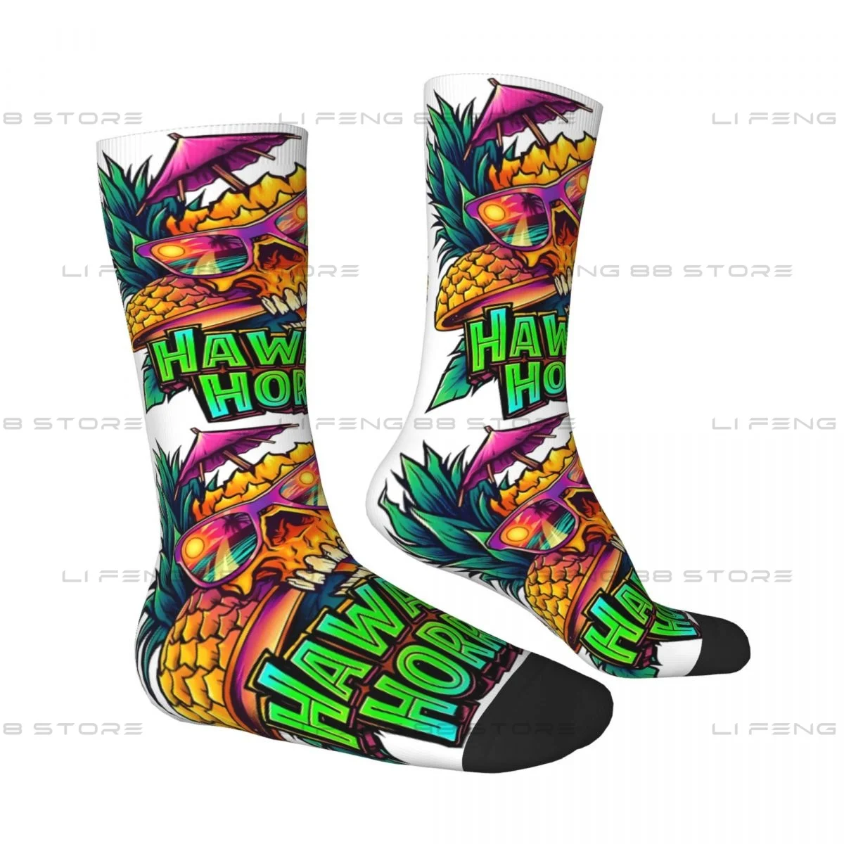 zombie HAWAIIAN HORROR Men Women Socks Windproof Novelty Spring Summer Autumn Winter Stockings Gift