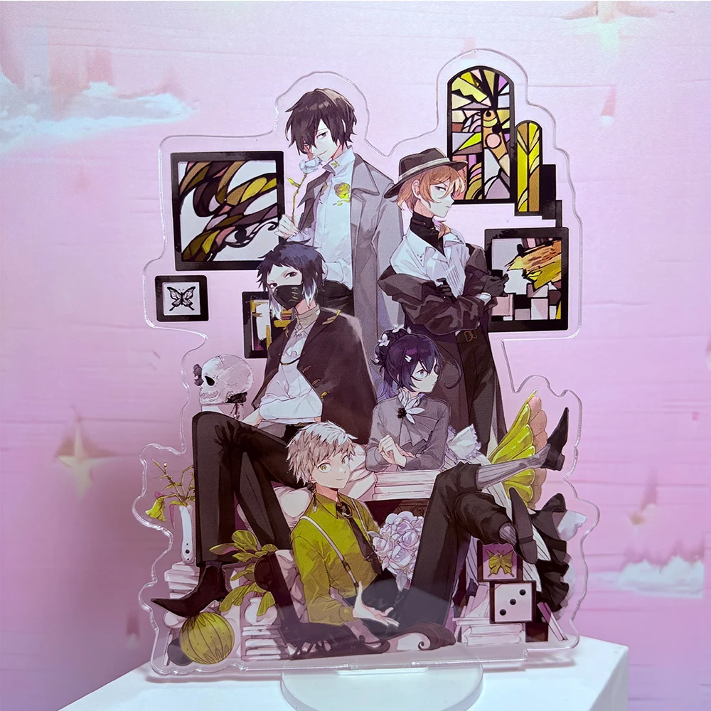Bungou Stray Dogs 10th Anniversary Acrylic Stand Anime Figure Dazai Osamu Nakahara Chuuya Desktop Decoration Ornament Props