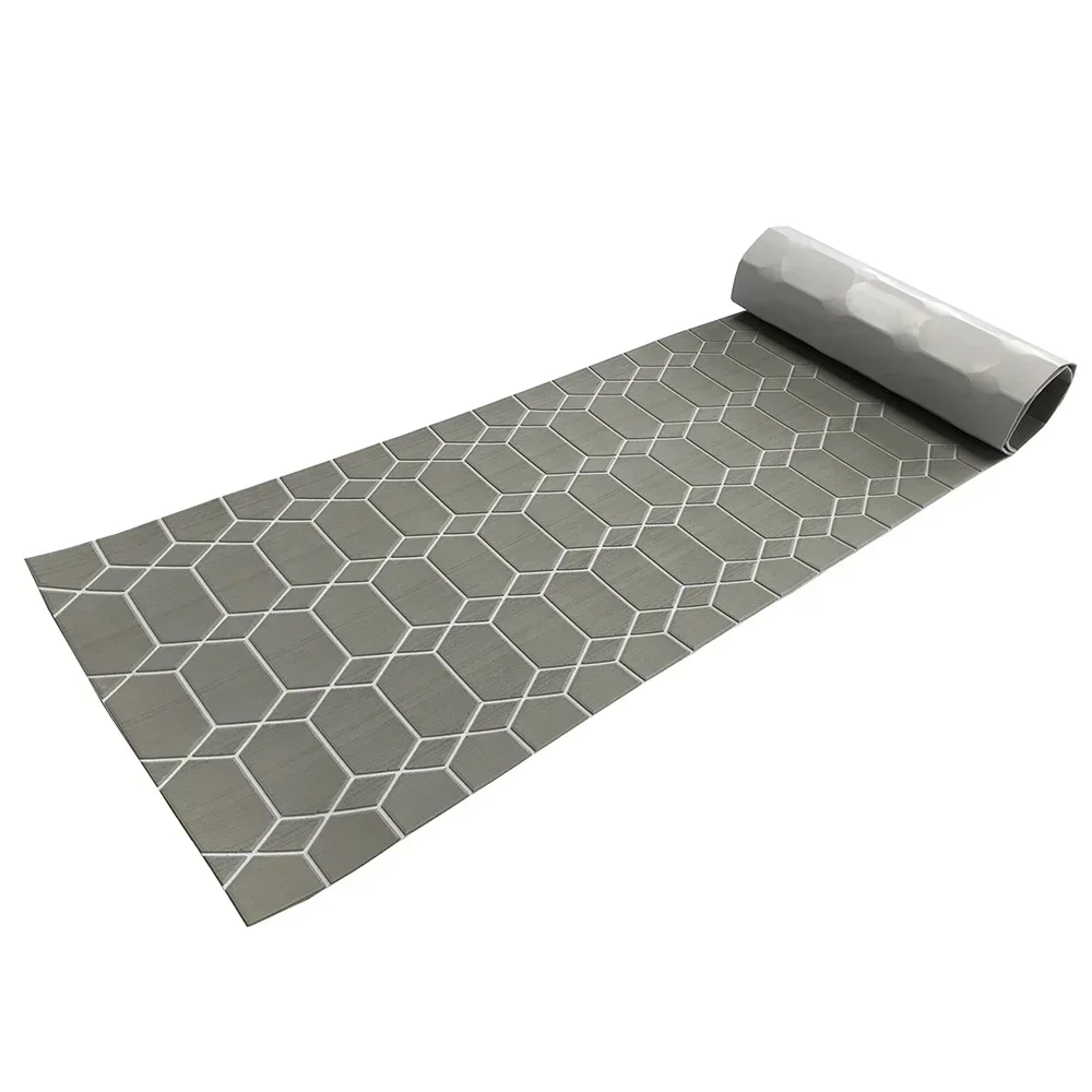 2400x550x5mm EVA Foam Vloer Pad voor Jacht Boot Accessoire Zelfklevende antislipmat Voertuig Pad Hexagon Faux Teak dekblad mat