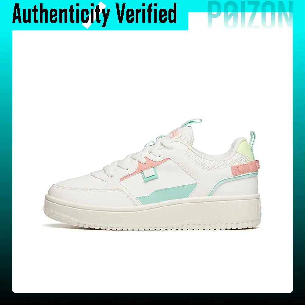 Anta Life Collection Low top Skateboard Shoes Women's White Green Pink 922018061-25