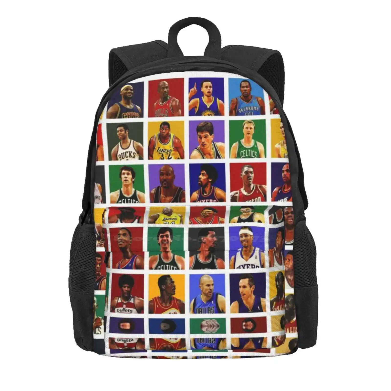 Basketball Legends Hot Sale Schoolbag Backpack Fashion Bags Basketball Legends Basketball Players Basketball Art Living Room