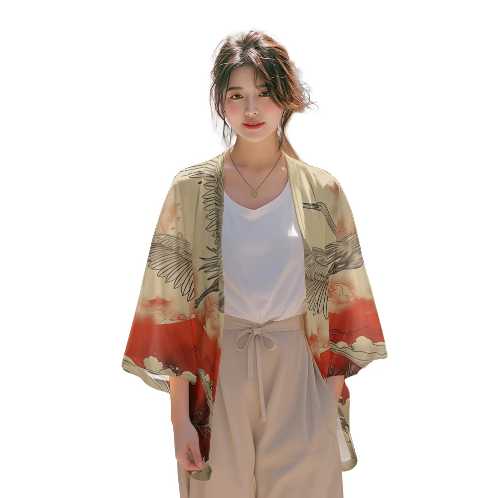 Classic Chinese Style Design Sense of National Tide Roc Spread Wings Taoist Robe Men's Fashion Casual Kimono Men's Tops