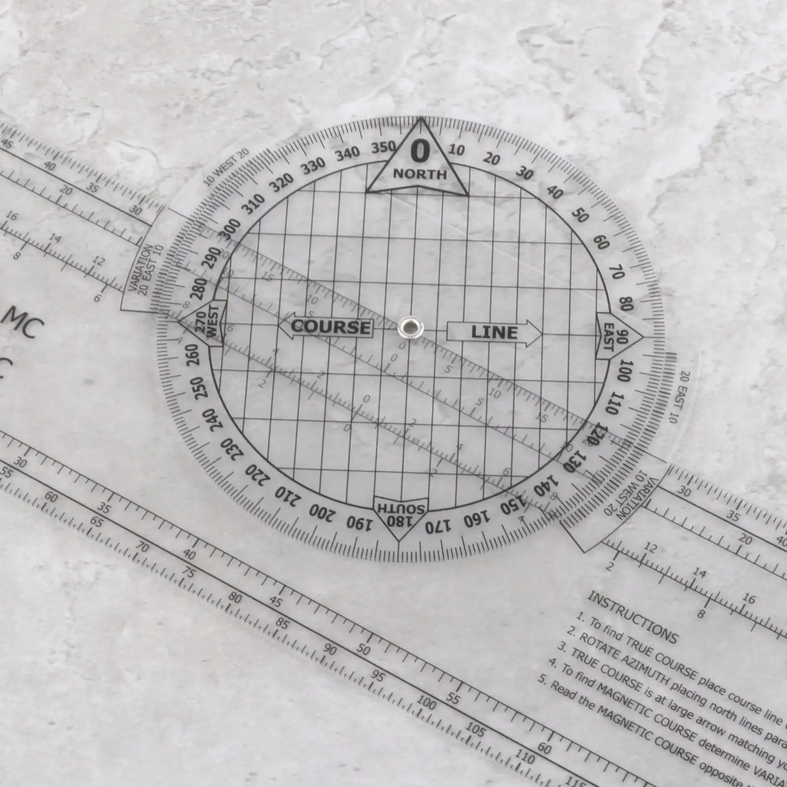 360 Degree Protractor Measuring Topographical Transparent Reading Protractor