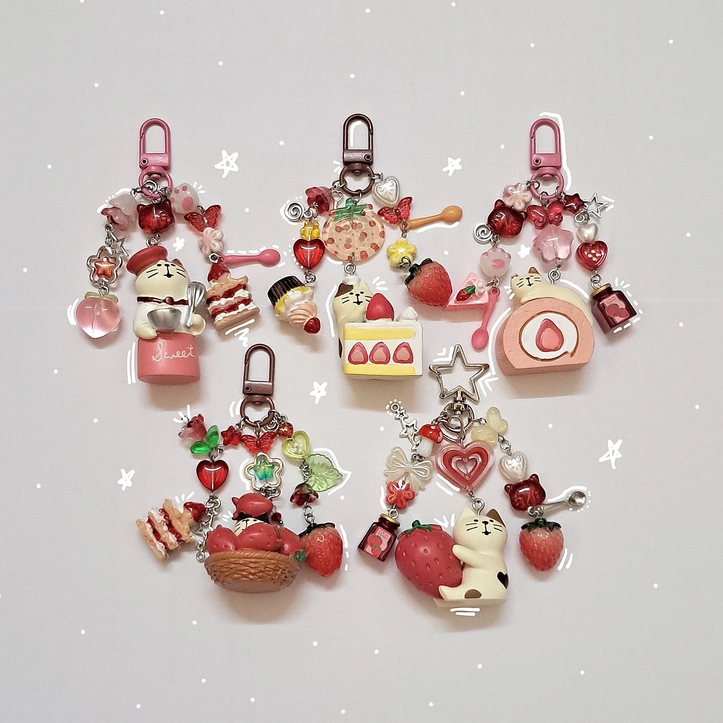 Super Cute Handmade Cat Bakery Bag Charms, Unique Pet Accessories, Perfect Gift for Cat Lovers, Adorable Decorative Items