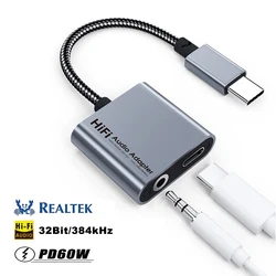 USB Type C to 3.5mm Jack Adapter USB C 3.5 MM Earphone Amplifier Convertor for Samsung S23 Ultra Pixel IPad iPHONE 15 Pro Max