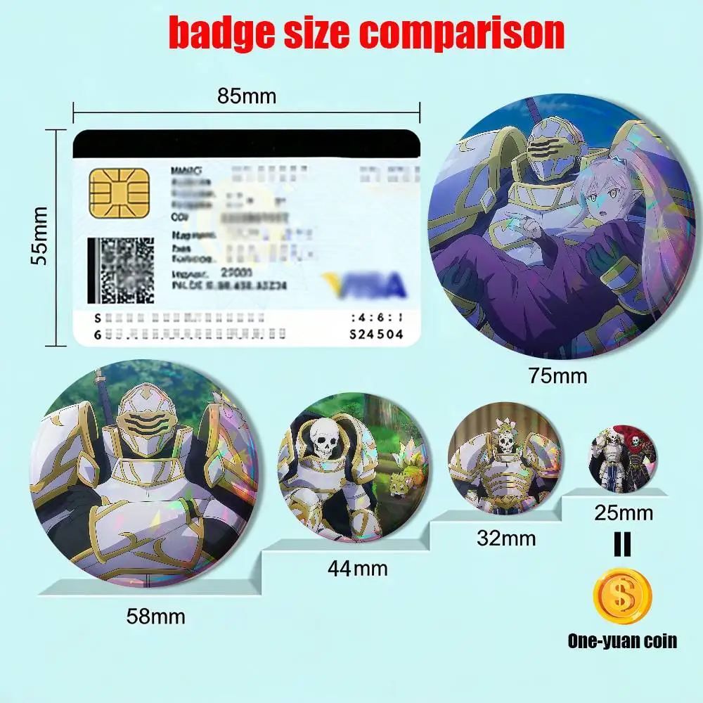 Arc Skeleton Knight Creative Round Badge Button Pin Bag Decor Fans Collection Friends Gift Brooch