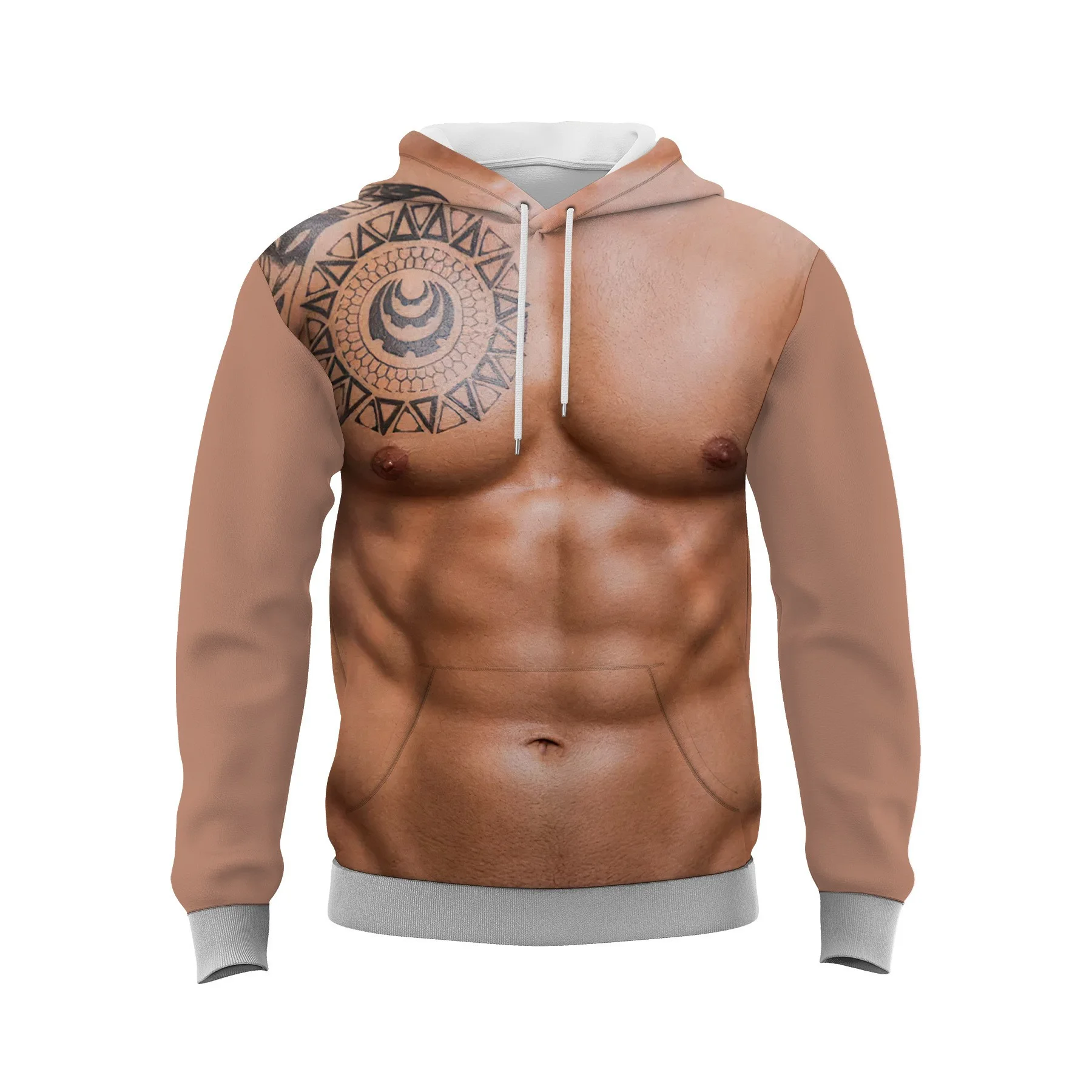 Funny Muscle 3D Print Hoodies Men's Women Autumn Hooded Sweatshirts Fashion Streetwear Harajuku Pullovers Y2k Tops Man Clothing