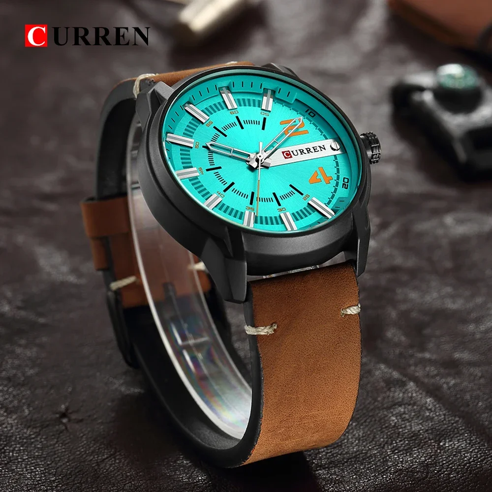 Luxury Brand CURREN 8306 orologi sportivi militari da uomo orologio al quarzo da uomo orologio da polso Casual in pelle Relogio Masculino