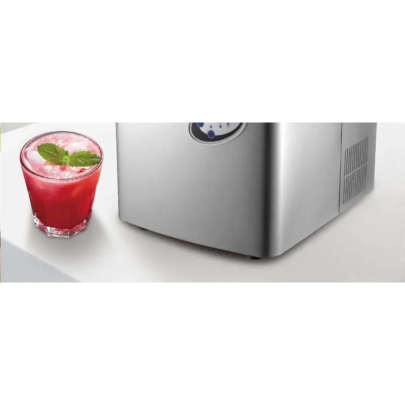 Whirlpool-Extra Grande Ice Maker, aço inoxidável, 48 lbs por dia, EFIC115