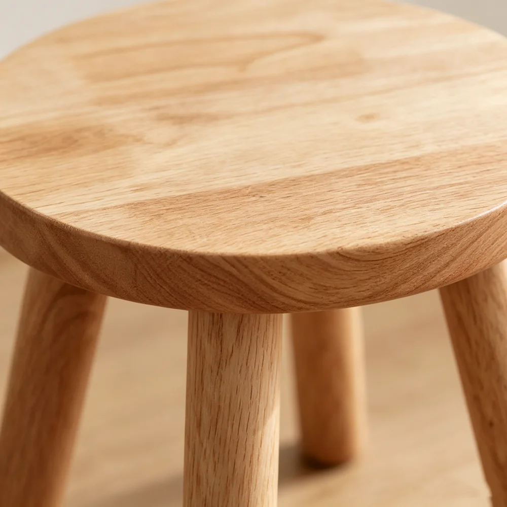 Nordic Natural Solid Wood Round Stool 24cm Stool Kids Step Stool Adult Shoe Changing Stool Detachable Packaging Easy Transport