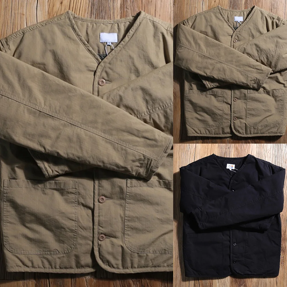 Chaqueta cálida informal holgada Retro para hombre, cárdigan para ir al trabajo, abrigo de algodón adecuado para uso diario y de vacaciones