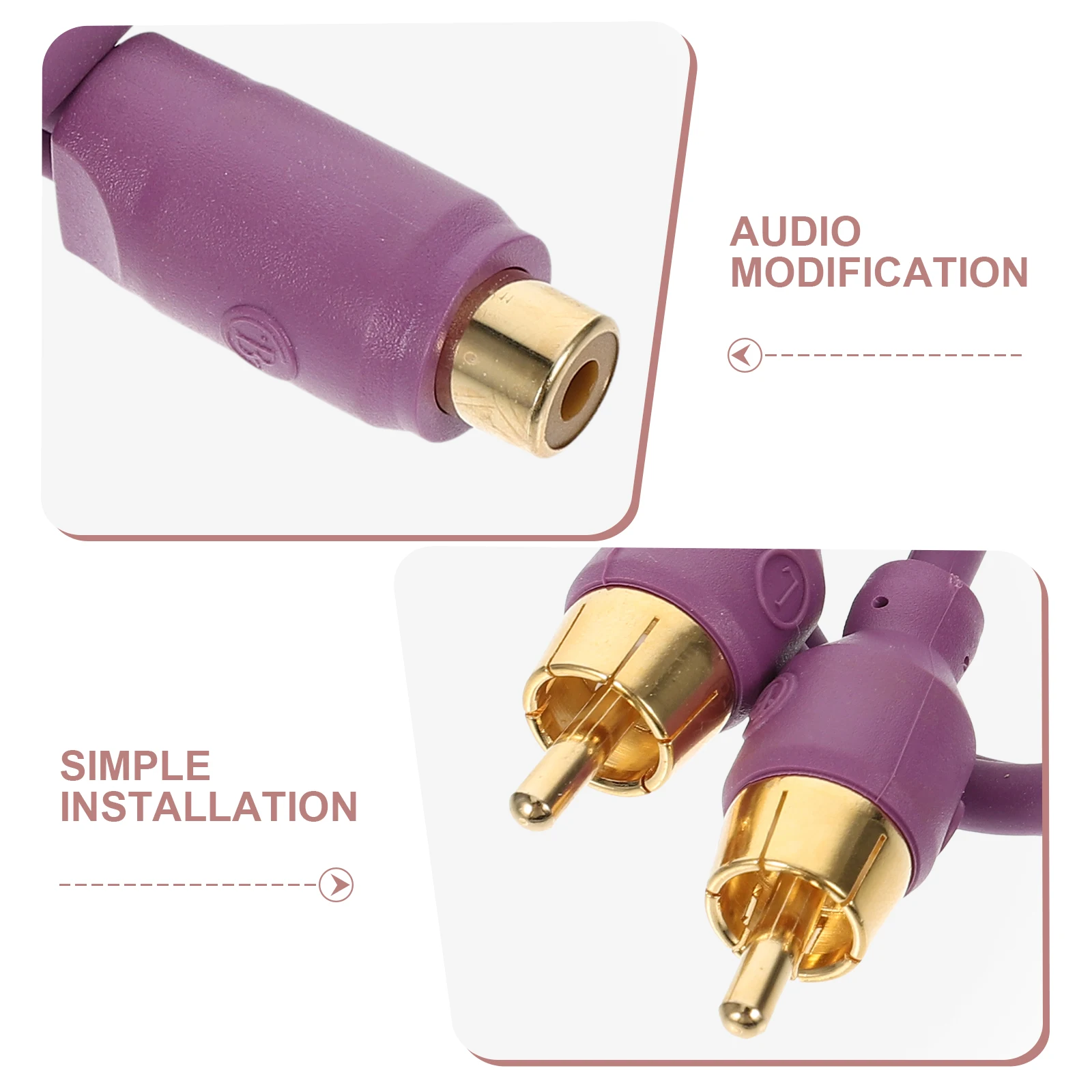 

Car Audio Splitter Cable to 2M Adapter Stereo Speaker Wire Cable Wire for Sound System Amplifier Connection Speaker