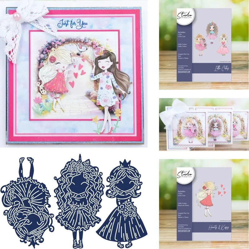 Standing on Tiptoe, the Skirt Flutters Gracefully Metal Cutting Dies Slimline Essentials Scrap Booking Card Stencil Cut Die For