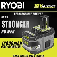 2025 new RYOBI 18V ONE+12.0Ah lithium-ion high-performance battery, suitable for all ONE+series power tools