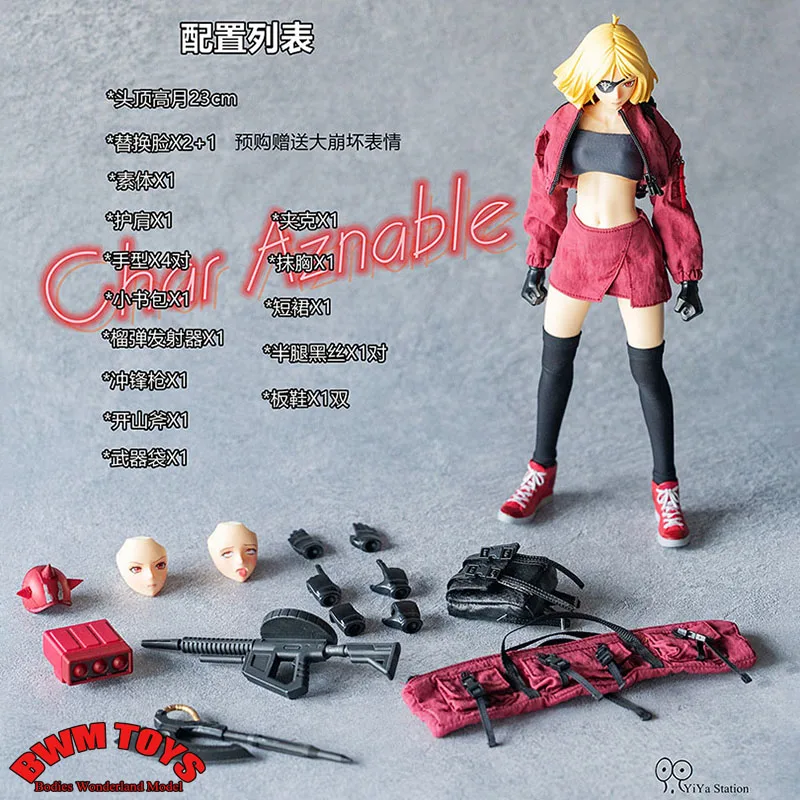 

In Stock Yiya Station 1/9 Scale Collectible 23Cm Female Warrior Char Aznable Kawaii Anime Mobile Suit Girl Action Figure Model