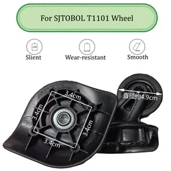 For SJ.TOBOL T1101 Black Universal Wheel Trolley Case Wheel Replacement Luggage Pulley Sliding Casters wear-resistant Repair