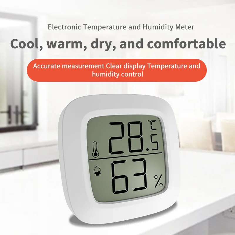 Magnetic Mini LCD Digital Room Thermometer Temperature Sensor Humidity Meter Indoor Hygrometer Gauge Weather Station