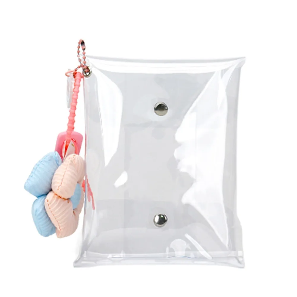 

Flower Keychain Clear Outdoor Doll Bag Display Transparent Doll Storage Pouch Lightweight Clear Outdoor Doll Display Bag