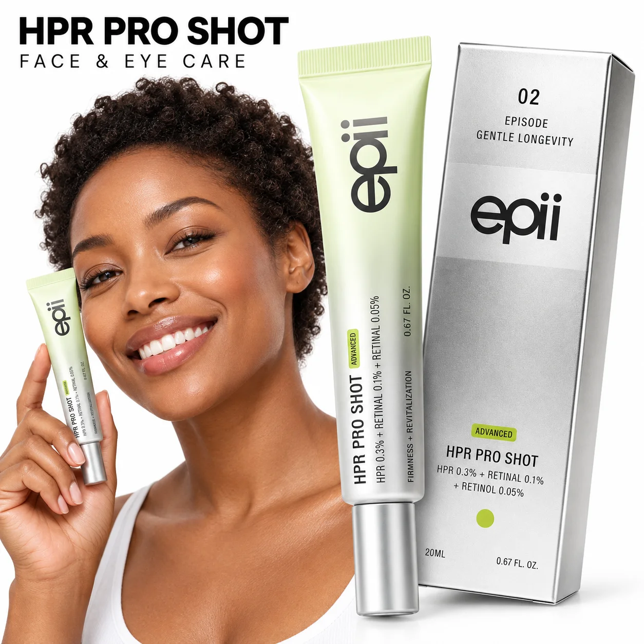 epii Triple Retinoid Eye Cream HPR Retinal Retinol Hydrating Face Serum for Dry Under Eye Skin Smooth Texture and Firmness