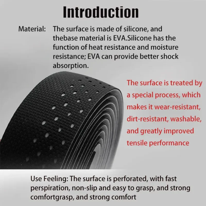 Road Bike Handlebar Tape Dirt-Resistant Non-Slip Shock Absorbing Bicycle Belt Ultralight RC material Handlebar Strap