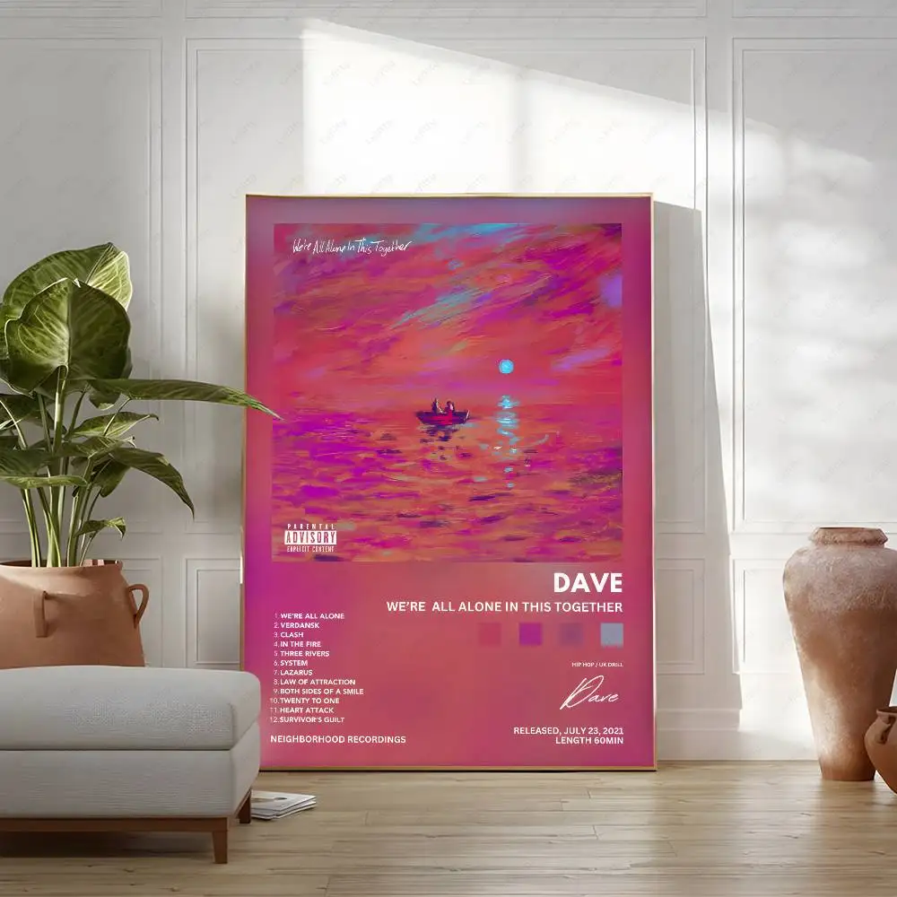 مغني الراب الشهير D-Dave ملصق مقاوم للماء ورقة طباعة ملصقات ديكور لتزيين الغرف الفن جدار الديكور غرفة نوم غرفة المعيشة #4