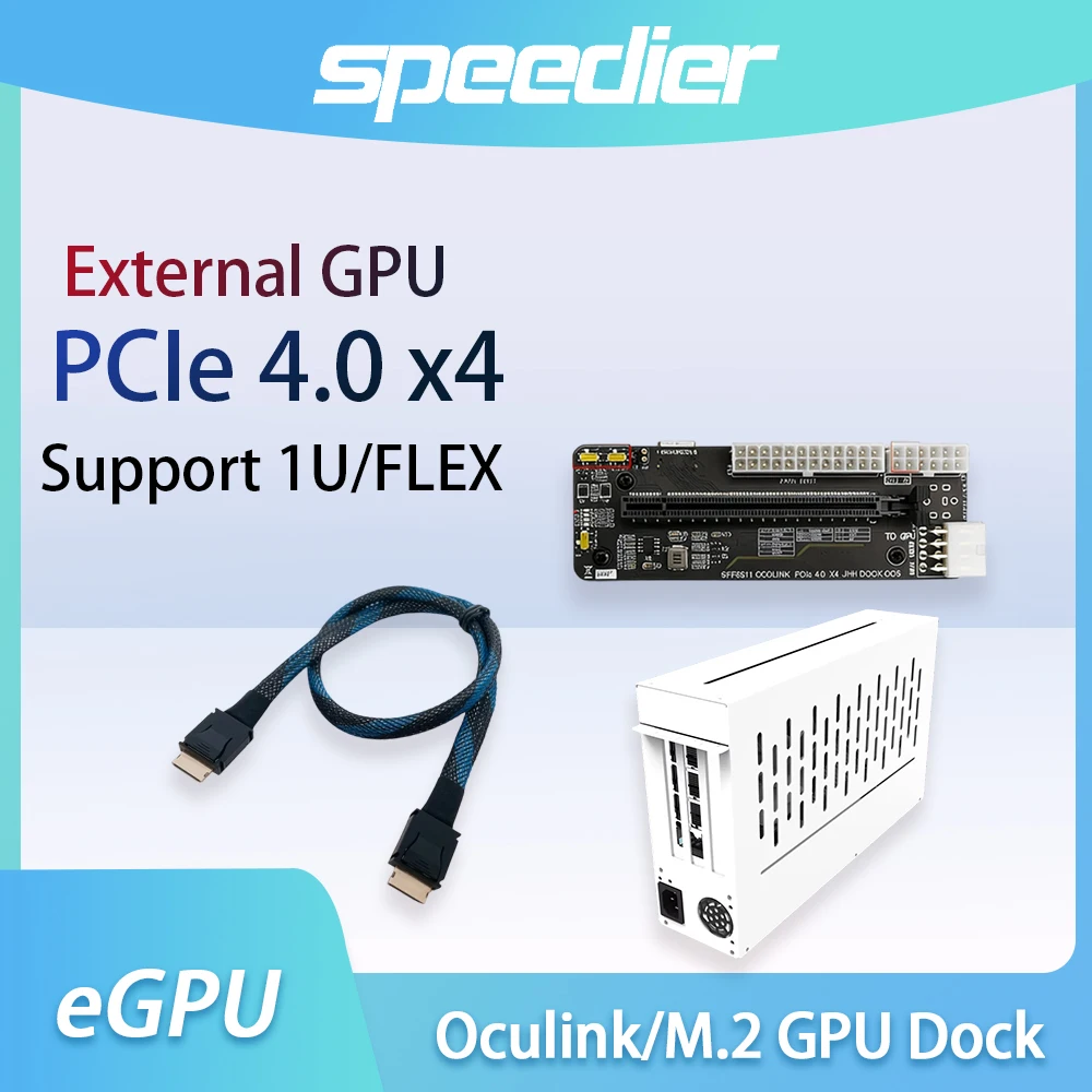 Oculink / M.2 External GPU Dock eGPU Docking Station PCIE 4.0 X4  + Case + Date Cable Expansion for Laptop GDP Handheld
