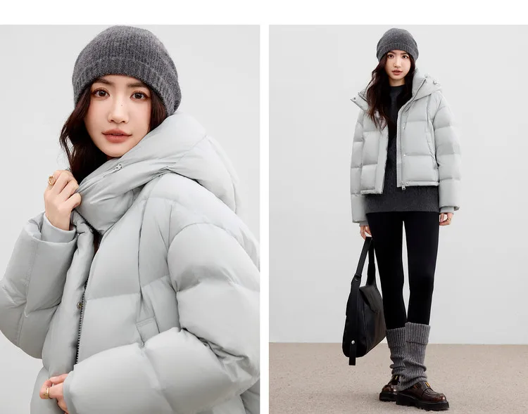 SENTUBILA Women's Winter Down Jacket 90% White Duck Down Puffy Puffer 2026 Winter Petite Bubble Coat Warm Outerwear W54YC1771X