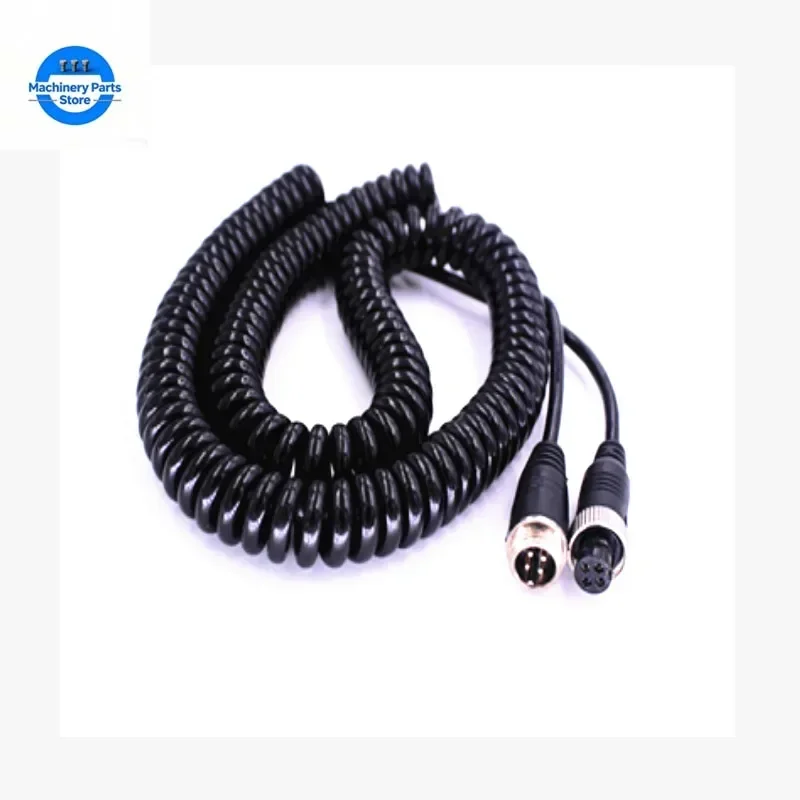 8 M Vehicle-Mounted 4P Aviation Head Spring Wire Extension Wire Pure Copper Cargo Trailer Four-Way Rear Cable Telescopic Spiral