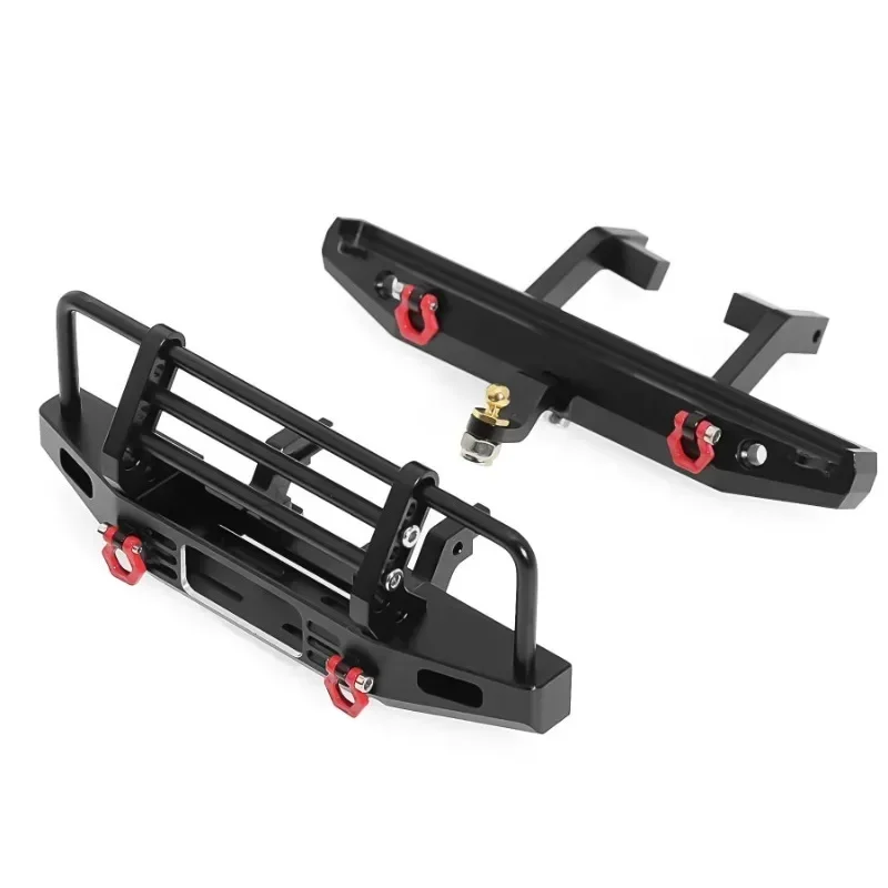 Metal Front & Rear Bumper Automatic Simulated Winch RC System for 1/18 RC Crawler Car TRX4M Traxxas Axial