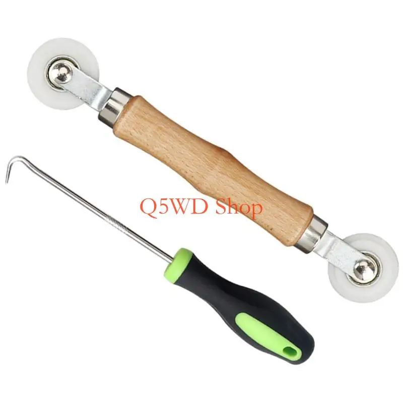 

Q5WD Screen Rolling Tool Spline Roller with Removal Hook Window Screen Repair Tool
