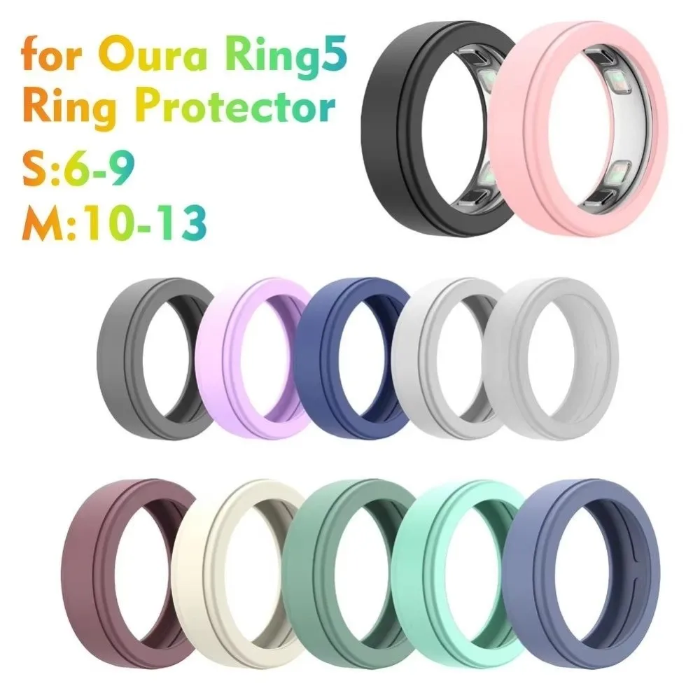 Silicone Smart Ring Protective Case Elastic Anti Fall Ring Cover Anti-Scratch Dustproof Ring Protector for Oura Ring 5