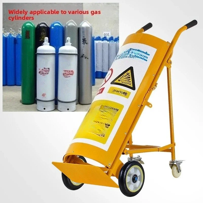 عربة زجاجة عربة اسطوانة النيتروجين عربة النمر اسطوانة مسال زجاجة مزدوجة السلامة التعامل مع عربة الأسيتيلين