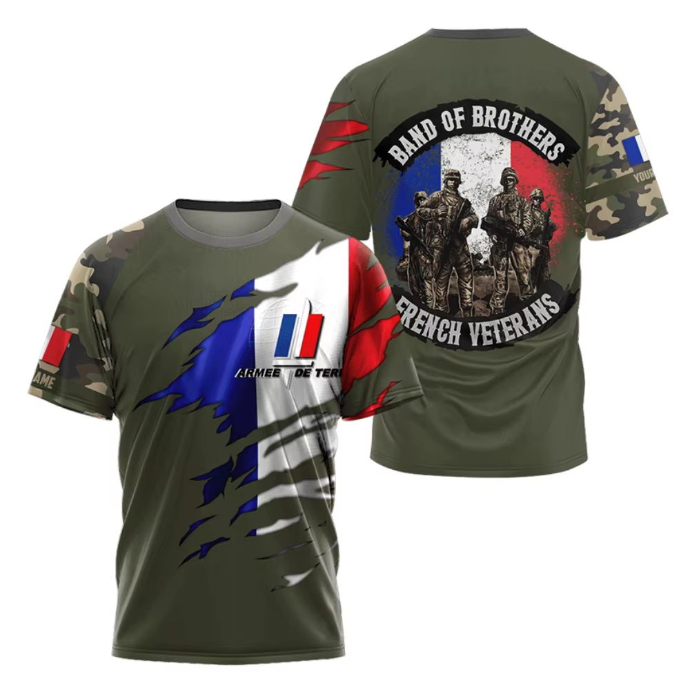 T-shirt camouflage militaire français homme