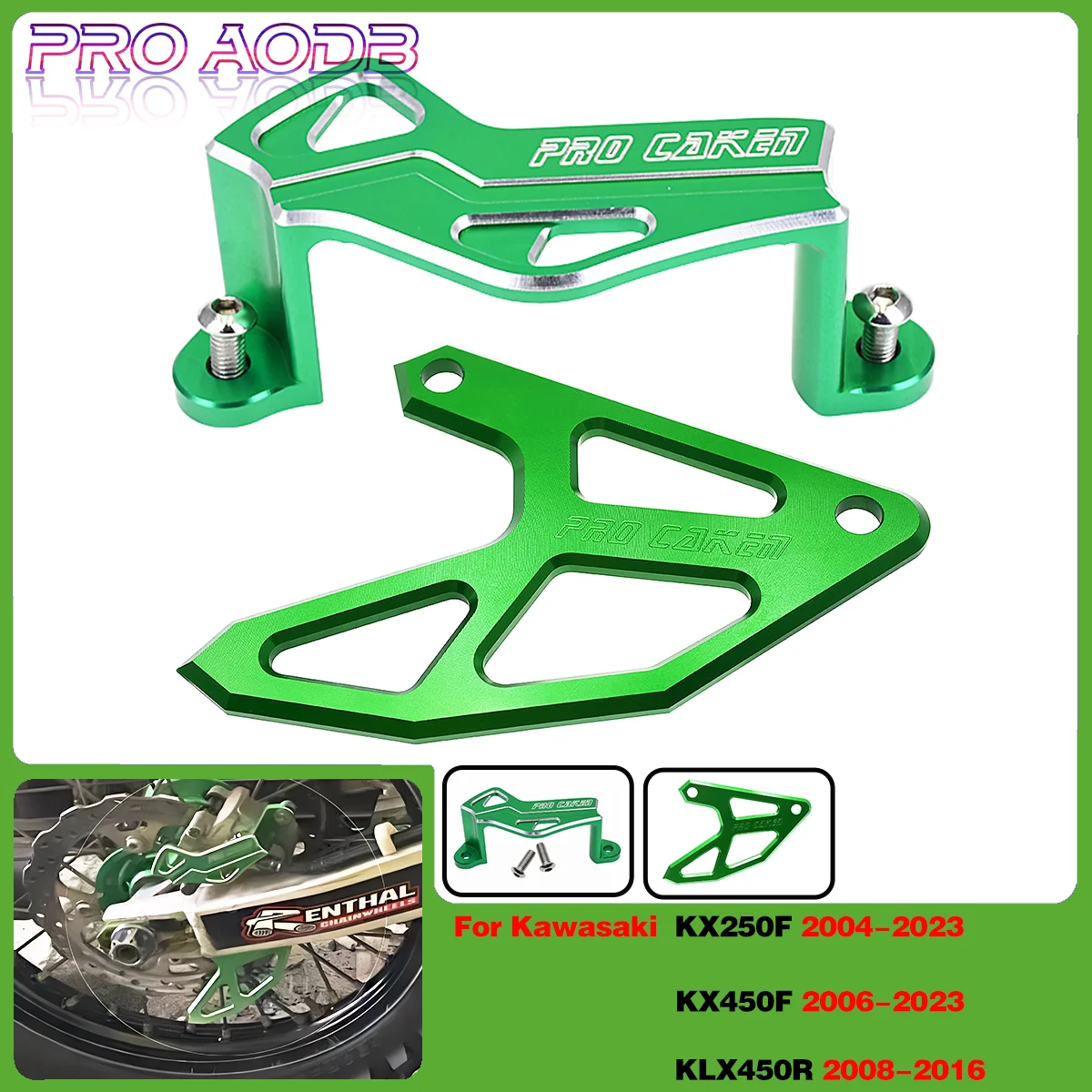 

Rear Brake Disc And Brake Caliper Guard Protector For Kawasaki KX250F 2004-2023 KX450F 2006-2023 KLX450R 2008-2016 KX 250F 450F