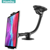 Universal Tablet Stand Long Arm Windshield Mobile Cellphone Car Mount Bracket Holder for 4-13.5 Inch IPhone IPad Pro Air GPS MP4