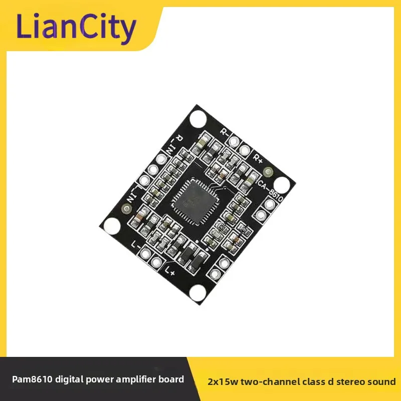 2x15W Dual Channel Class D Audio Amplifier Module PAM8610 High Power Digital Amplifier Board Black