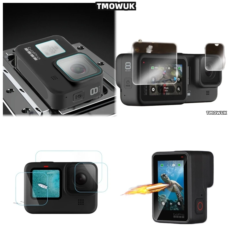 

For GoPro Hero12 11 10 9 HD 9H Tempered Glass Lens Protector Anti-Scratch Screen Guard Front Back