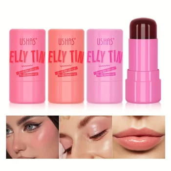 Jelly Blush Stick, Baume à barrage, Hydrater, Éclaircir, Brcorporelle, 4 couleurs, 3 en 1, Multi-usage, 256 Blush