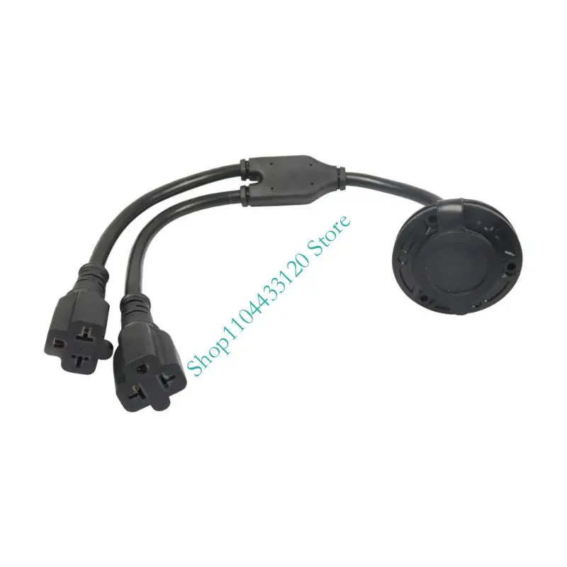 20A 125V Weatherproof Electrical Inlet Socket Enclosure with 515CM Cable for Mobile Homes Campers and Work Trucks