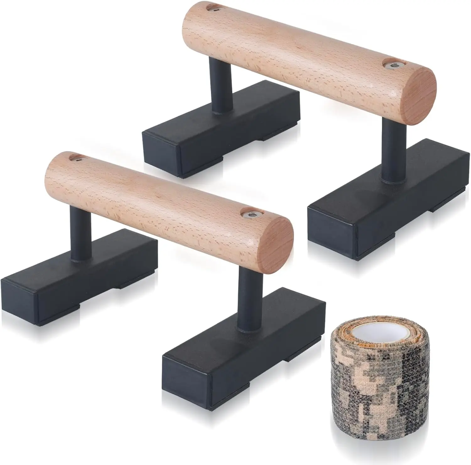 

Wood Floor Push Up Bars for Men,Anti-slip Handstand Parallettes Bars, Strength Training Push-Up Stands for Calisthenics, Fitness
