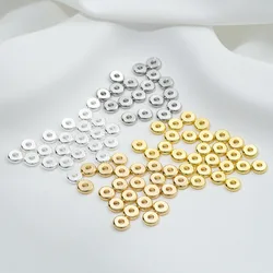 10/20PCs 3-6mm Brass Flat Round Loose Spacer Beads Separators Beads For Jewelry Bracelet Making Supplies Diy Accessories