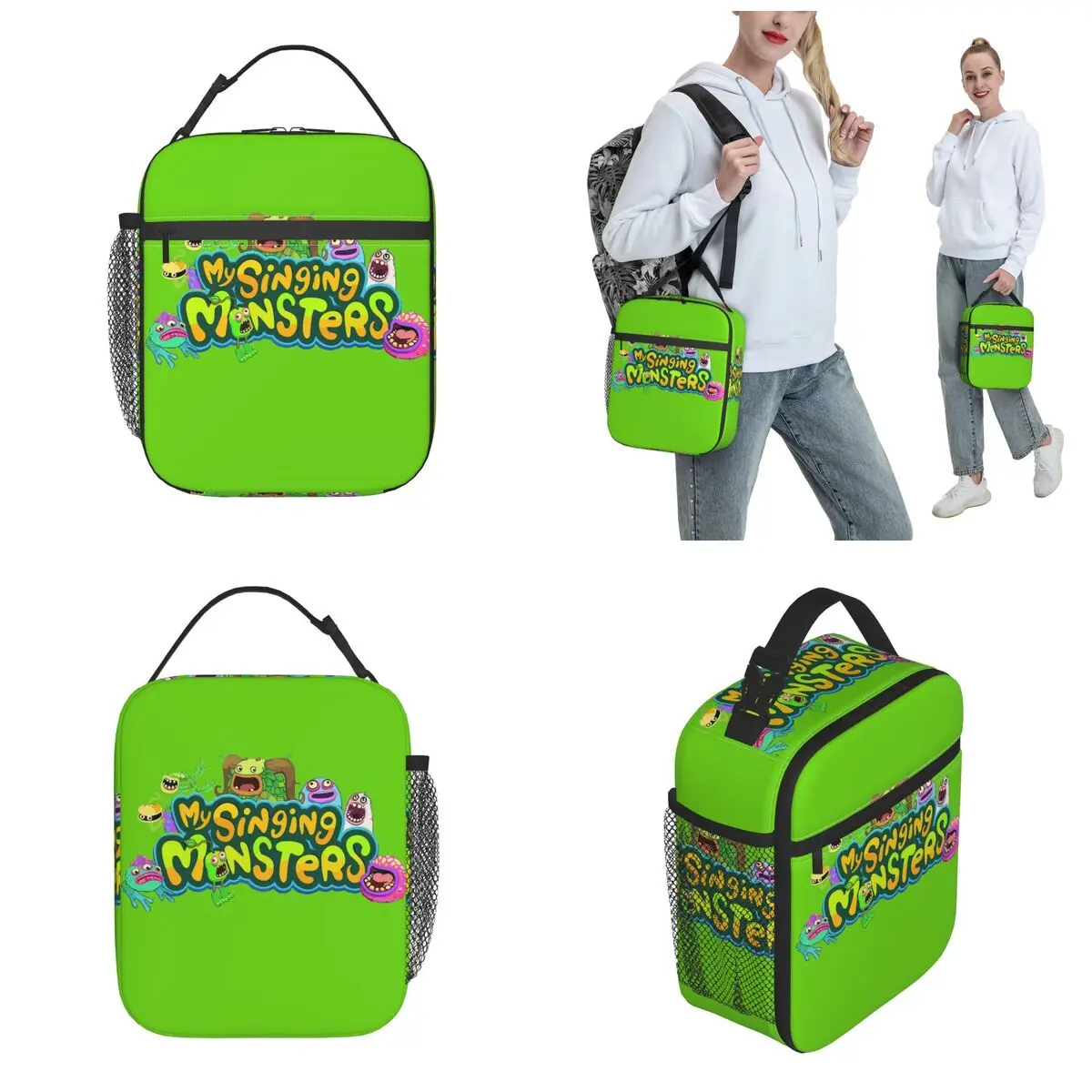 Funny My Singing Monster Accessories Insulated Lunch Bag For School Office Food Container Reusable Thermal Cooler Lunch Box