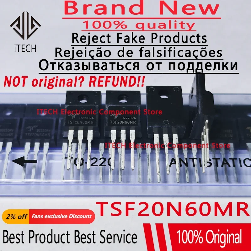 10pcs/lot Original TSF10N60M 10N60 TSF12N60M 12N60 TSF12N65M 12N65 TSF13N50M 13N50 TSF20N60MR 20N60 R TO-220F New and Genuine