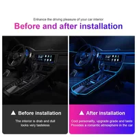 Car LED Flexible Strip Cool Light Fit For Toyota 4Runner 2025-2026, Music Sync Ambient Lamp 256 Colors Dashboard Through-body Light Easy Install Non-Waterproof Car Interior Atmosphere Light 6