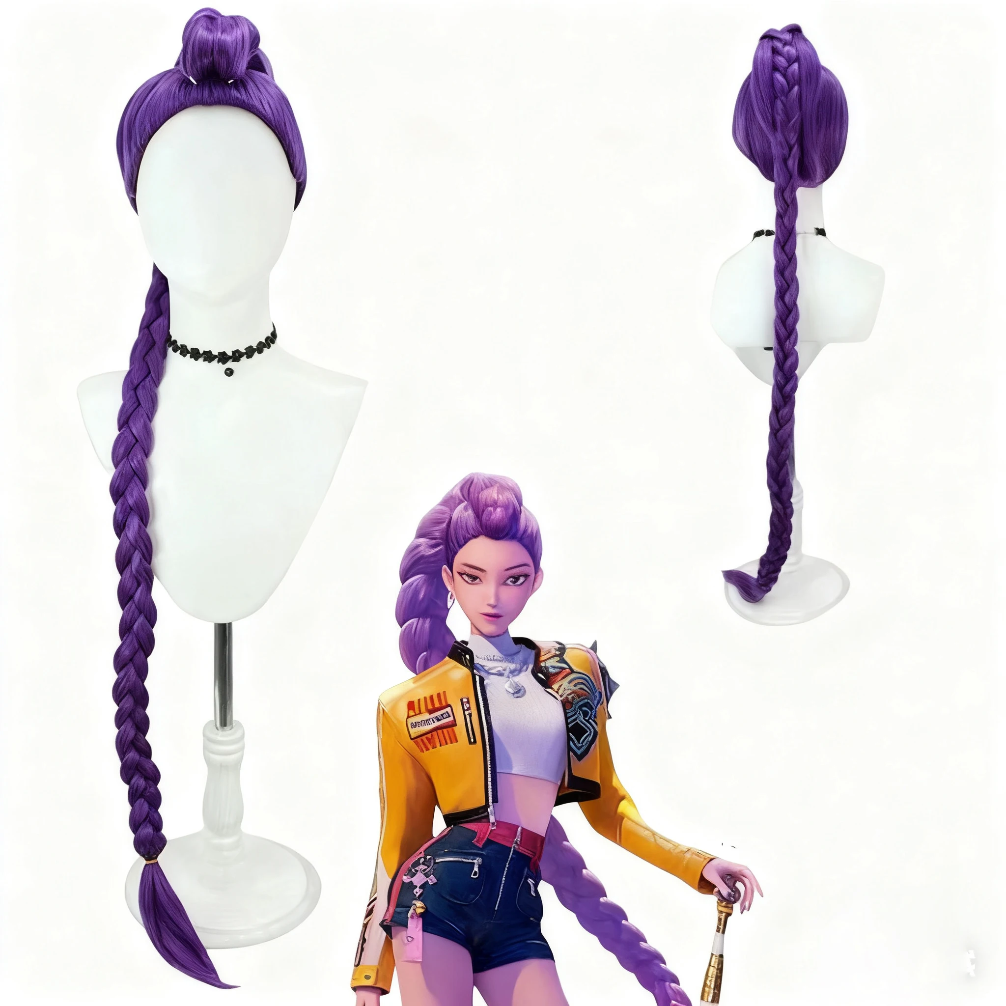 

HAIRJOY Demon Hunter Group Cosplay Wig Rumi Character Long Straight Synthetic Hair Anime Costume Accessory