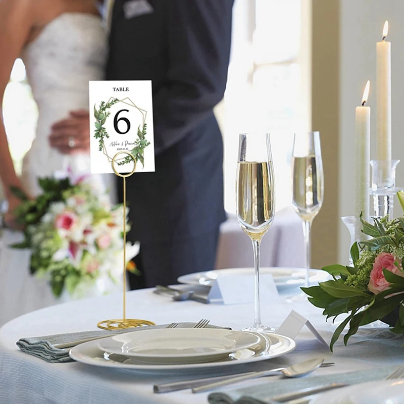 Table Number Holders 50Pcs - 8.75 Inch Place Card Holder Tall Table Number Stands For Wedding Party Graduation Reception