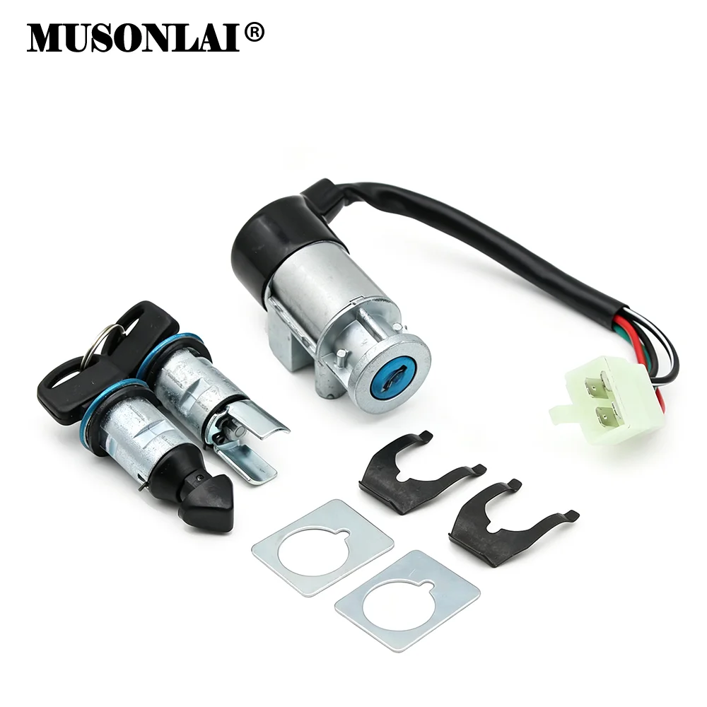 Motorcycle Ignition Switch Fuel Tank Lock Seat lock Key Set For Honda CH80 Elite 1985-2003 2004 2005 2006 2007 35010-GV4-901