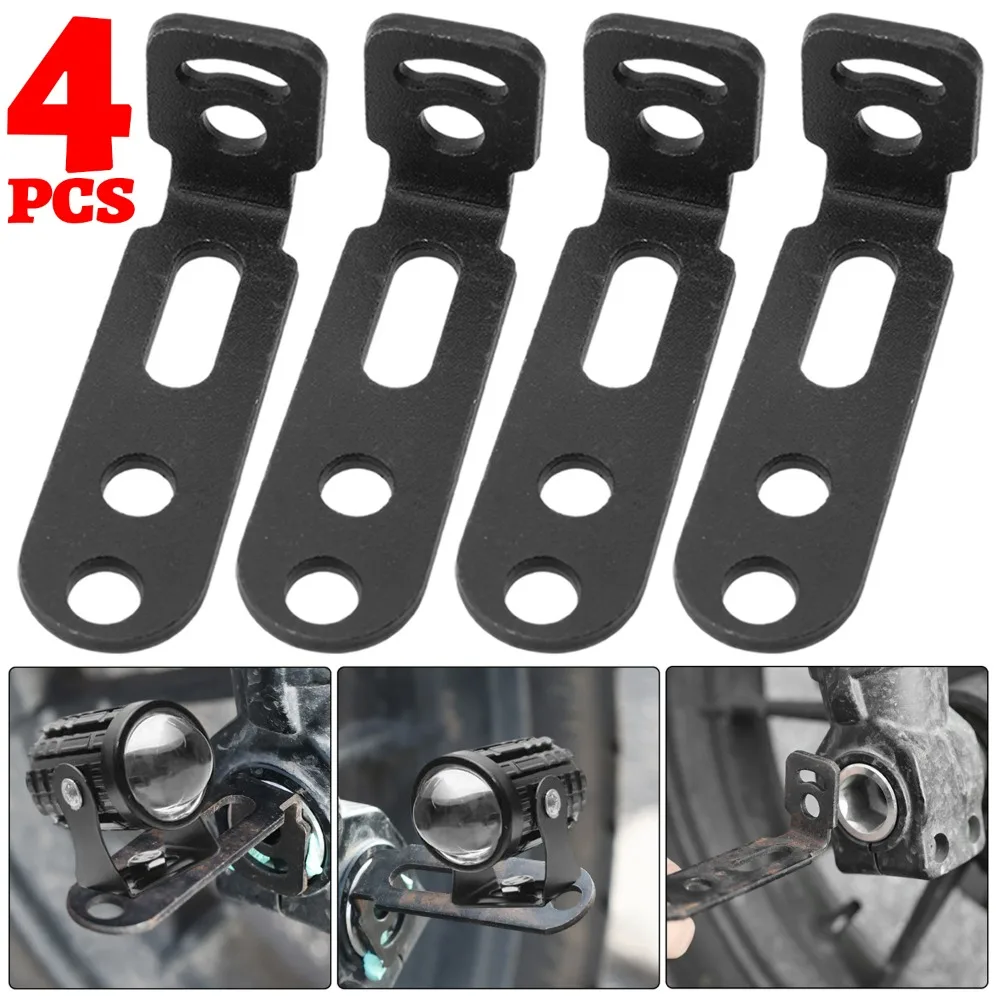 1-4pcs Motorcycle LED Spotlight Mounts Bracket Front Rearview Mirror Extension Holder Aluminum Alloy 7 Shaped Headlight Bracket