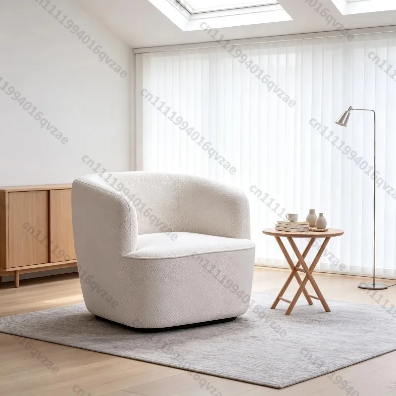 360 Swivel Chair Soft Coffee Table Decorative Fabric Casual Armchair