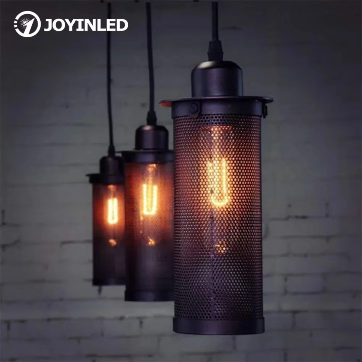 Modern Nordic Pendant Lights Black Iron Retro Loft Cage Pendant Lamp American Industrial Metal Hanging Lamps